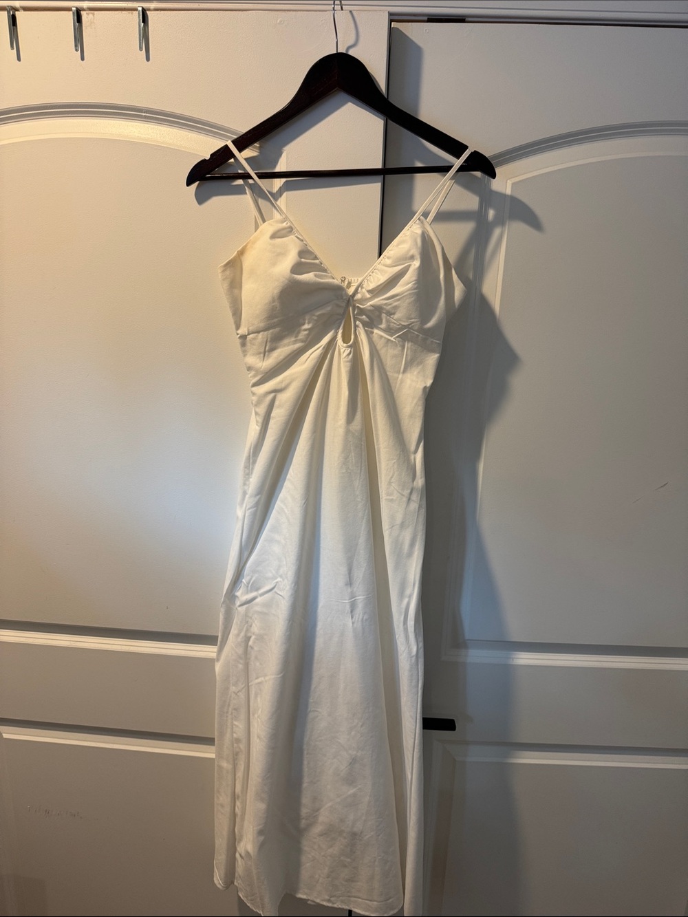 Princess Polly White Dress With Spaghetti Straps Size US4
